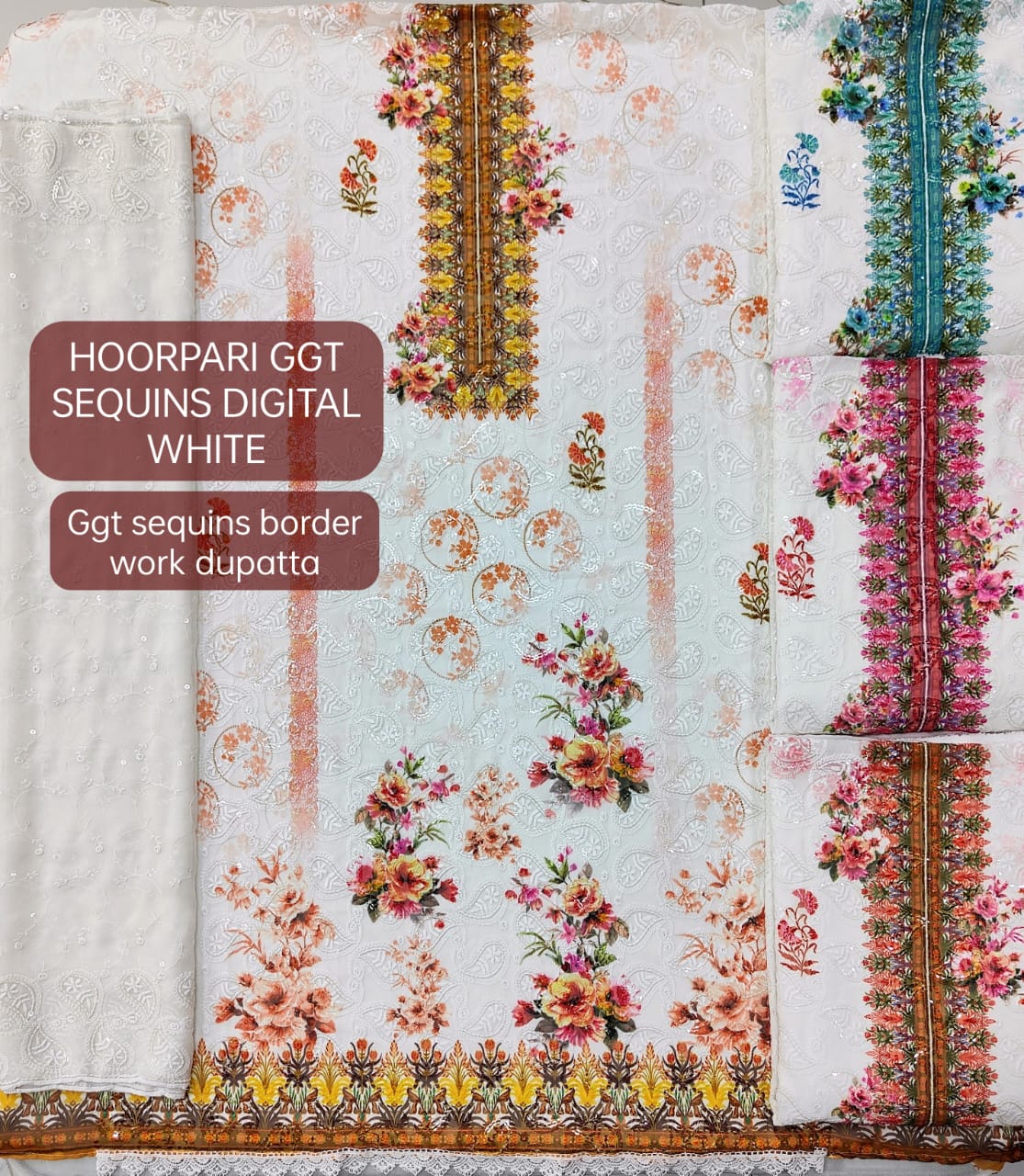 Hoorpari GGT Sequins Digital White